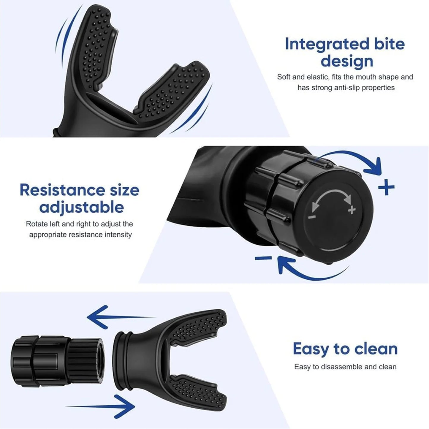 Breathing Trainer for Deep Breath Practice, Adjustable Resistance Silicone Device for Focus and Relaxation, Portable Breathwork Exercise Tool