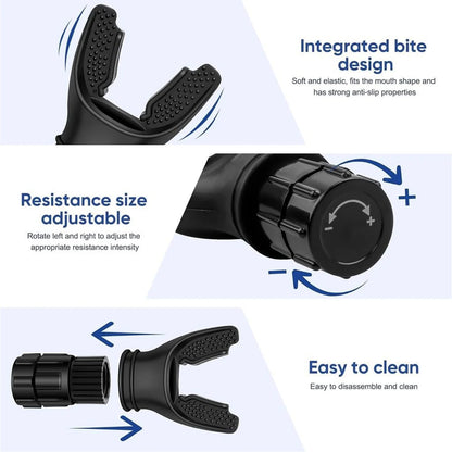 Breathing Trainer for Deep Breath Practice, Adjustable Resistance Silicone Device for Focus and Relaxation, Portable Breathwork Exercise Tool